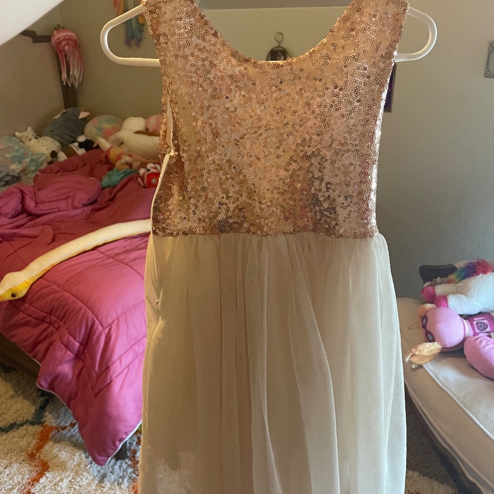 Rose gold party dress